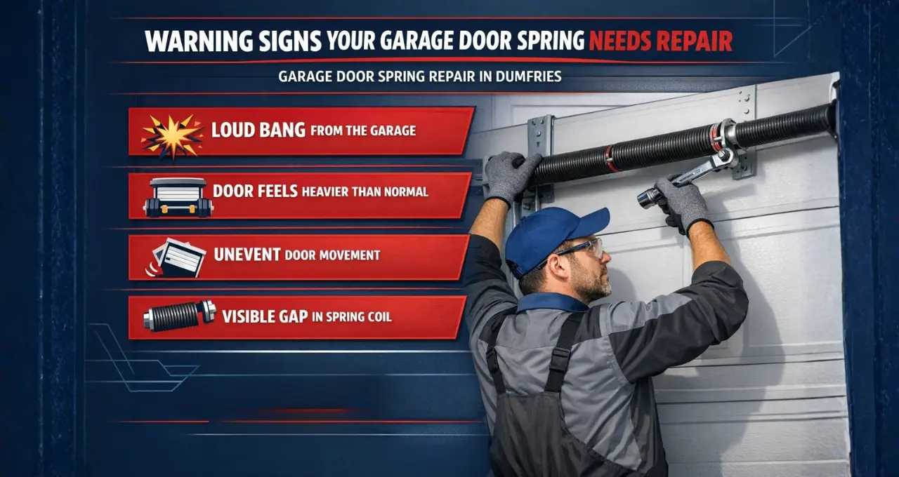garage door spring repair in Dumfries