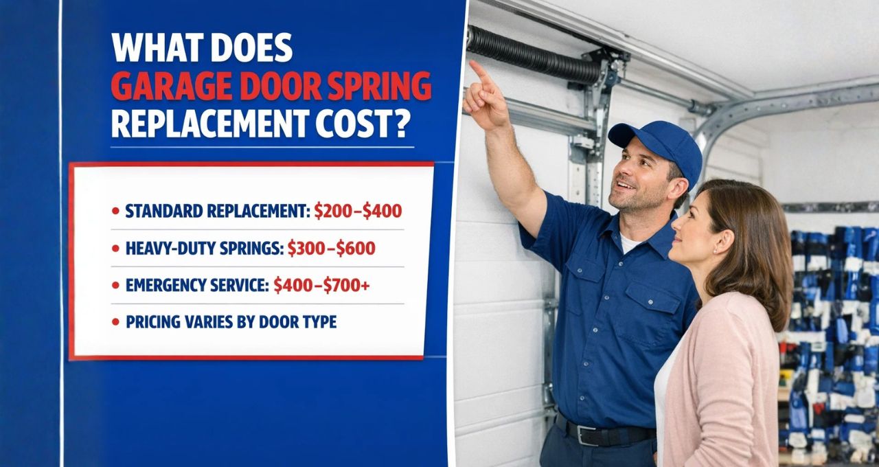 cost of garage door spring replacement 
