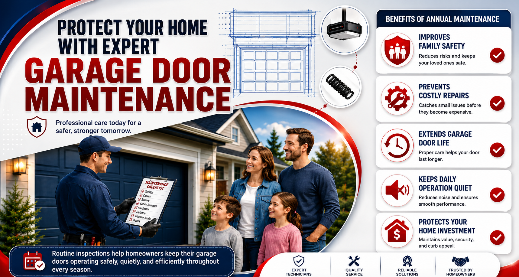 Expert garage door maintenance service